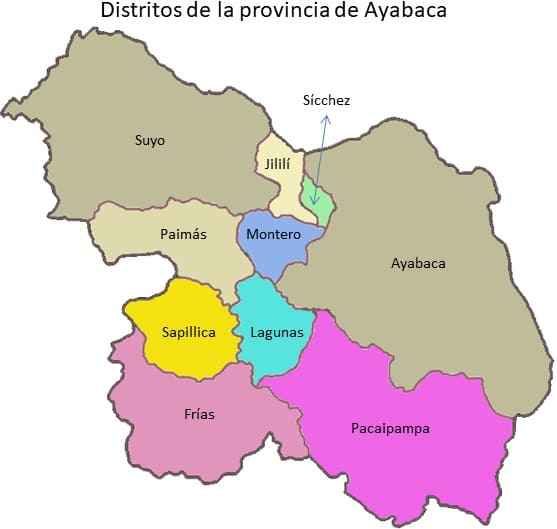 Distritos de la provincia de Ayabaca