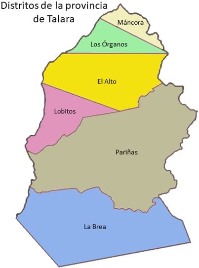 Distritos de la provincia de Talara